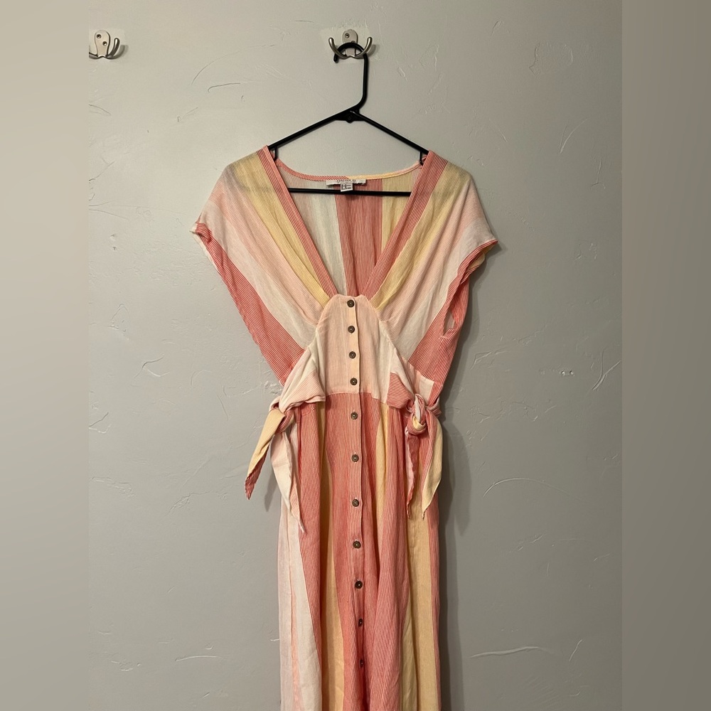 Summer sunset linen dress